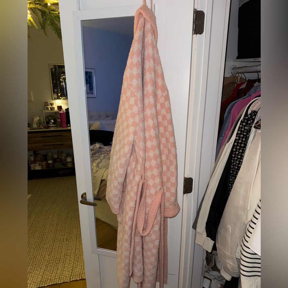 The Styled Collection pink checkered robe